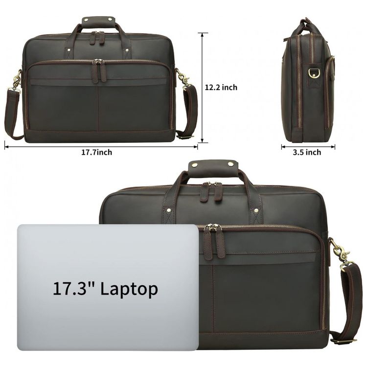 Bolsa-Maleta-de-Couro-Unissex-para-Laptop-UBANT-Marrom-foto-1