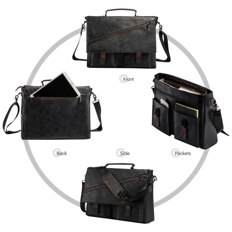 Bolsa-Maleta-de-Couro-Sintetico-Unissex-para-Laptop-foto-5