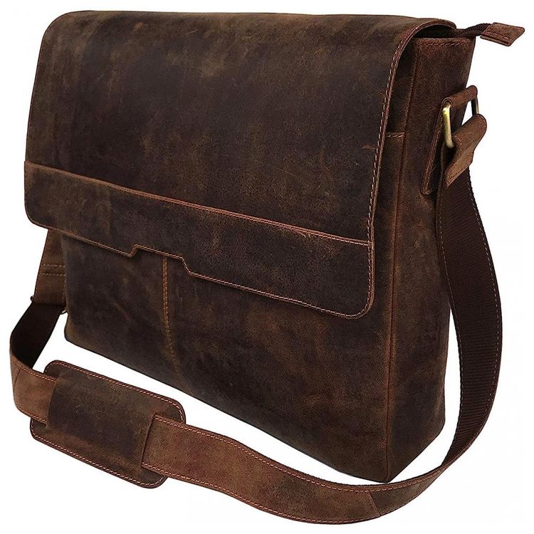 Bolsa-Maleta-de-Couro-Unissex-para-Laptop-C-CUERO-Marrom-foto-0