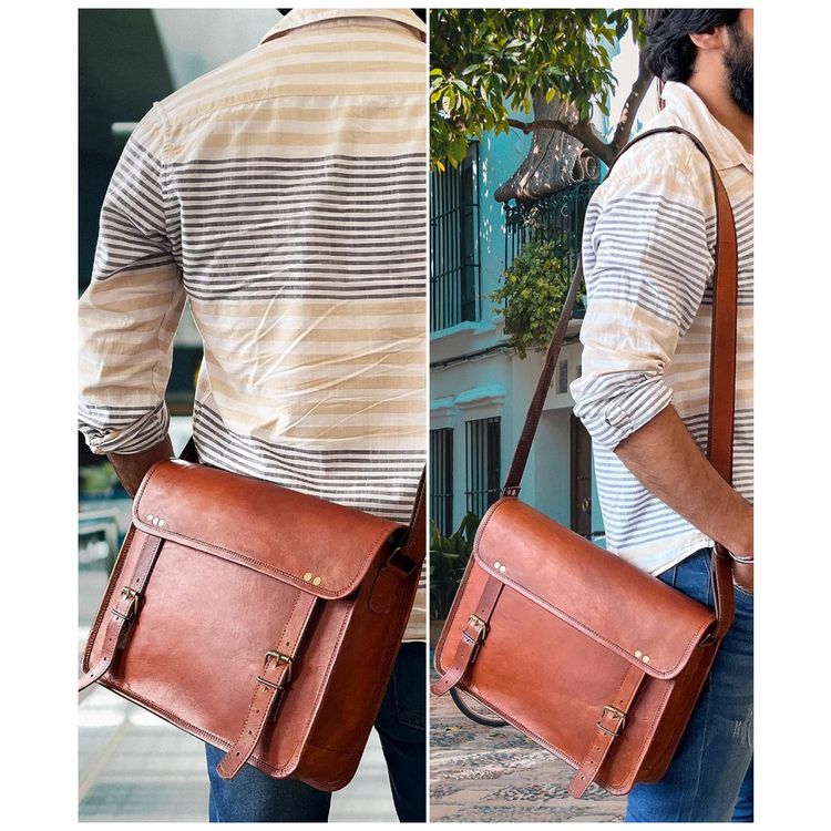 Bolsa-Maleta-de-Couro-Unissex-para-Laptop-RUSTIC-TOWN-foto-1