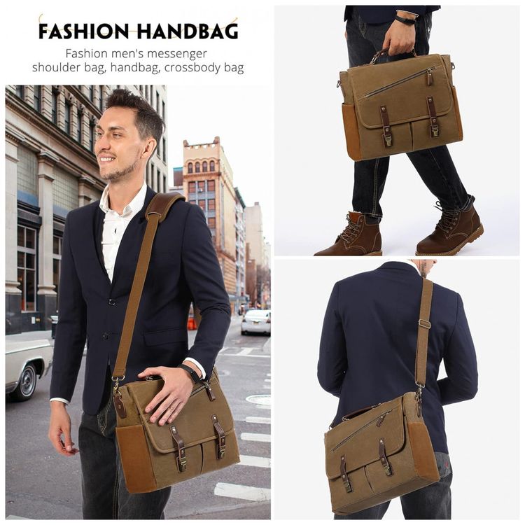 Bolsa-Maleta-de-Couro-Sintetico-Unissex-para-Laptop-foto-5