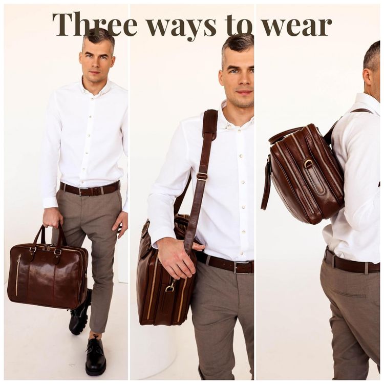Bolsa-Maleta-de-Couro-Unissex-para-Laptop-TIME-RESISTANCE-foto-2
