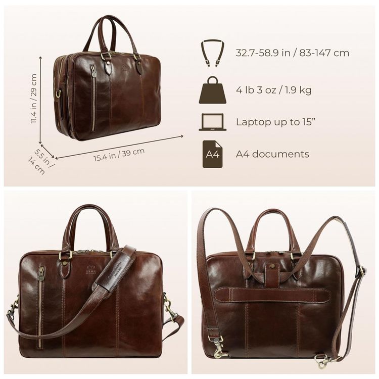 Bolsa-Maleta-de-Couro-Unissex-para-Laptop-TIME-RESISTANCE-foto-3