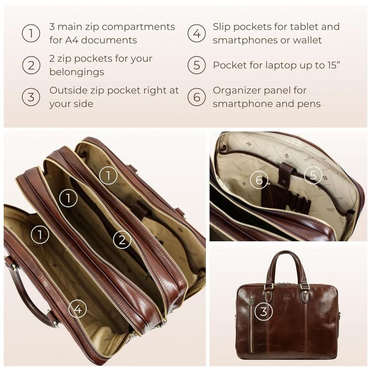 Bolsa-Maleta-de-Couro-Unissex-para-Laptop-TIME-RESISTANCE-foto-4