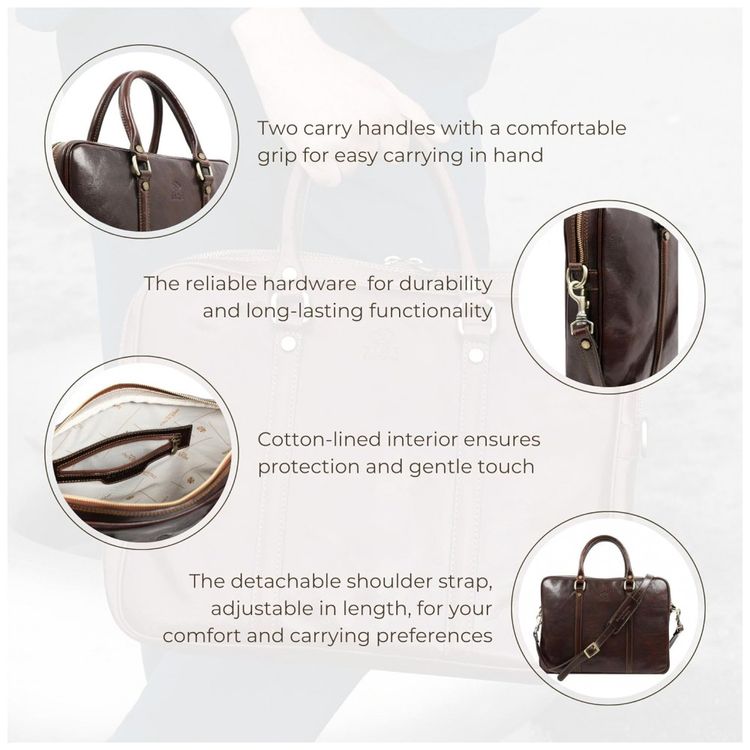 Bolsa-Maleta-de-Couro-Unissex-para-Laptop-TIME-RESISTANCE-foto-5