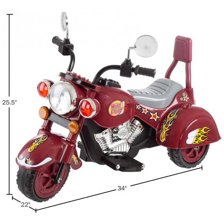 Moto-Eletrica-Infantil-com-Re-e-Farois-Movida-a-Bateria-6V-foto-1