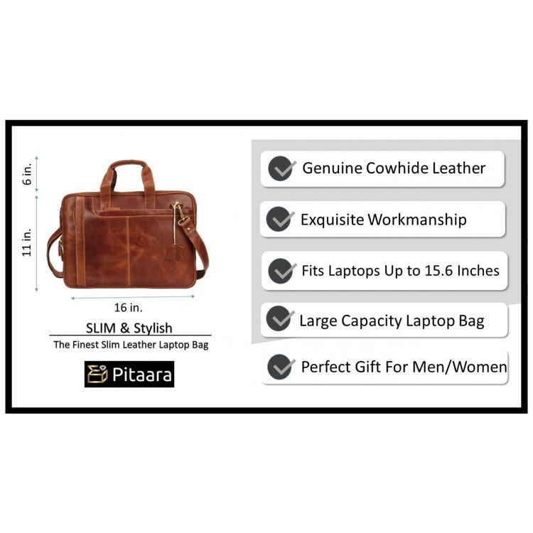 Bolsa-Maleta-de-Couro-Masculina-para-Laptop-PITAARA-Marrom-foto-3