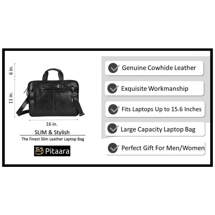Bolsa-Maleta-Pitaara-de-Couro-Masculina-para-Laptop--Preta-foto-3