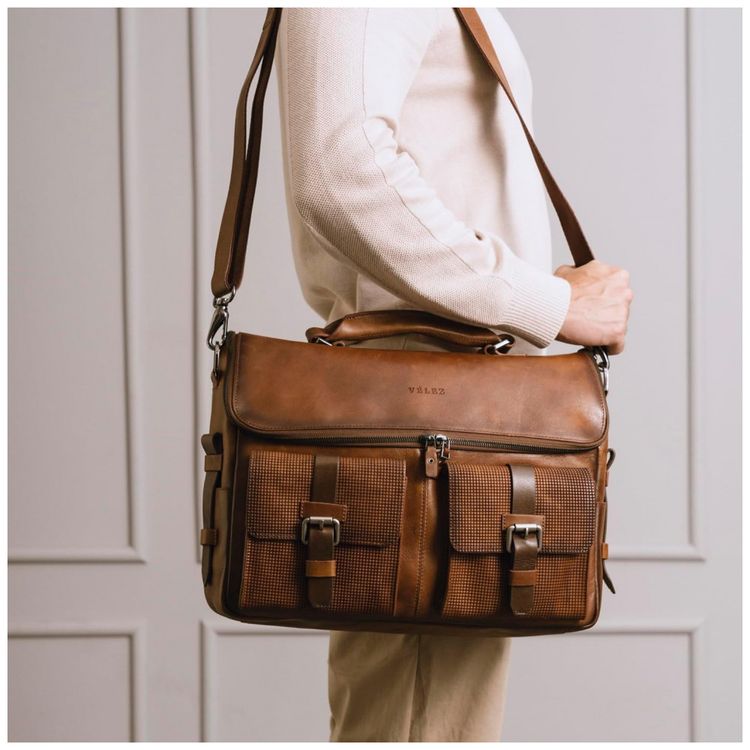 Bolsa-Maleta-de-Couro-Masculina-para-Laptop-VELEZ-Marrom-foto-3