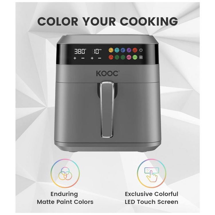 Fritadeira-Eletrica-AirFryer-KOOC-6.5L-com-Painel-Digital-e-foto-1
