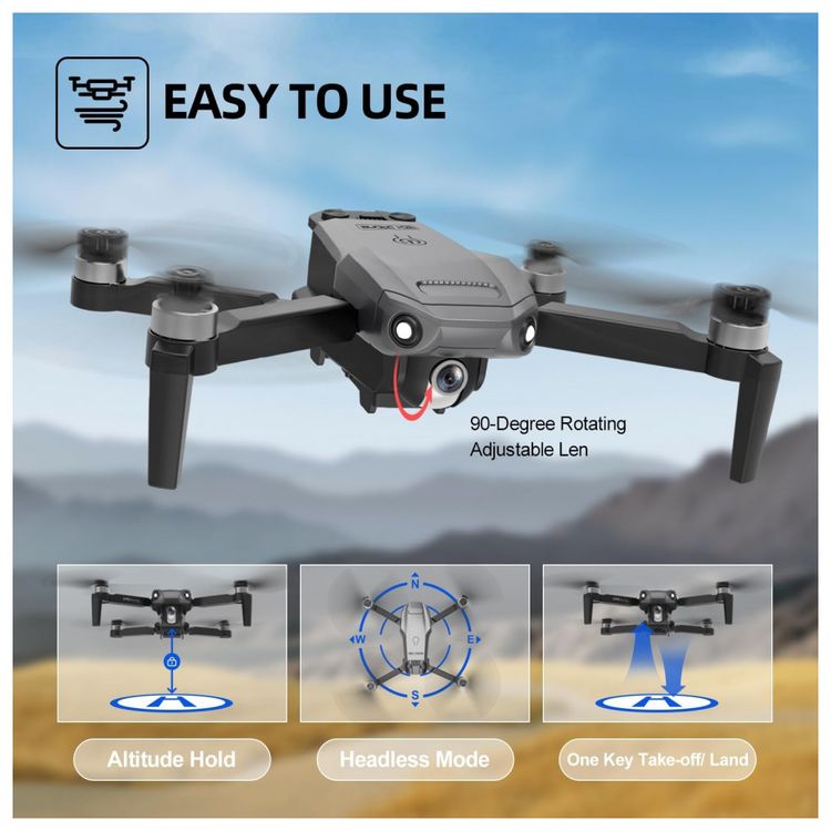 Drone-LM10-com-Camera-4K-e-Estojo-de-Transporte-Laranja-foto-1