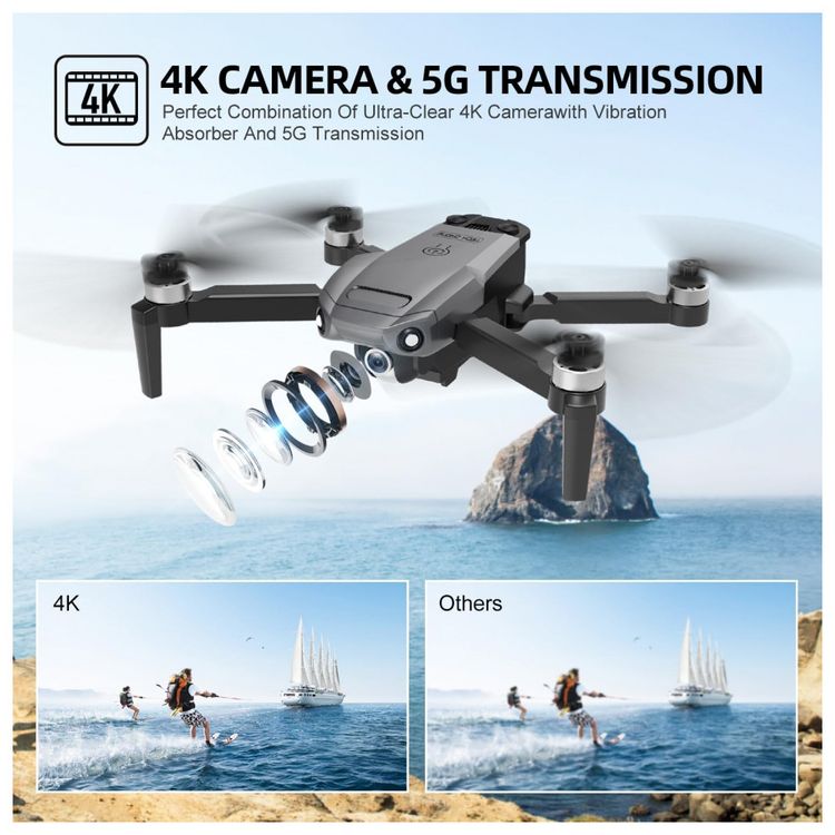 Drone-LM10-com-Camera-4K-e-Estojo-de-Transporte-Laranja-foto-2