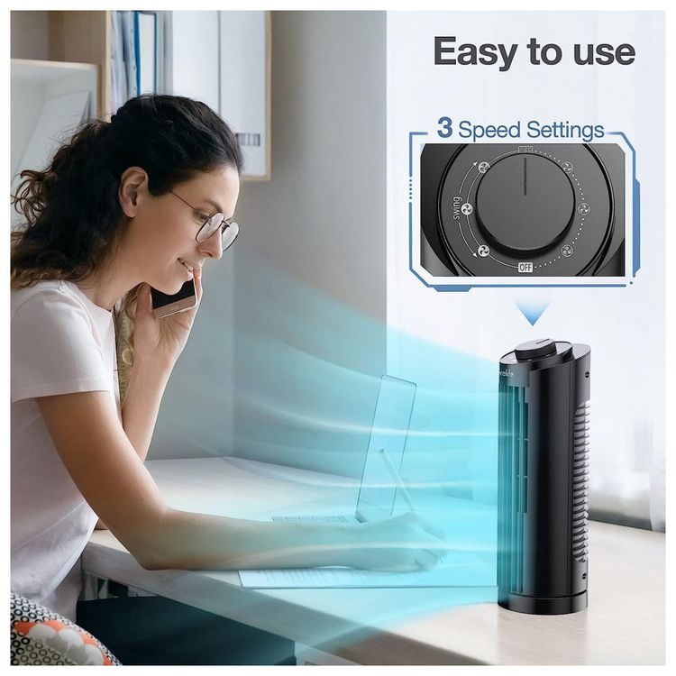 Ventilador-de-Mesa-Portatil-com-3-Velocidades-e-Resfriamento-foto-1