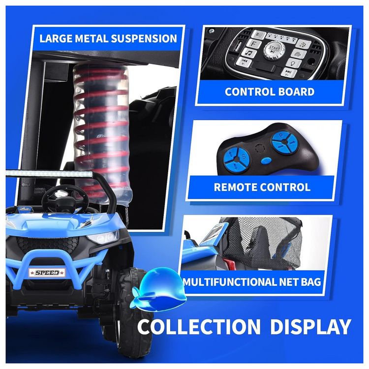 Carro-Eletrico-Infantil-OLAKIDS-a-Bateria-24V-e-2-Assentos-foto-5