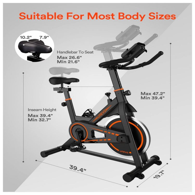Bicicleta-Ergometrica-UREVO-com-Monitor-Digital-e-Assento-foto-5