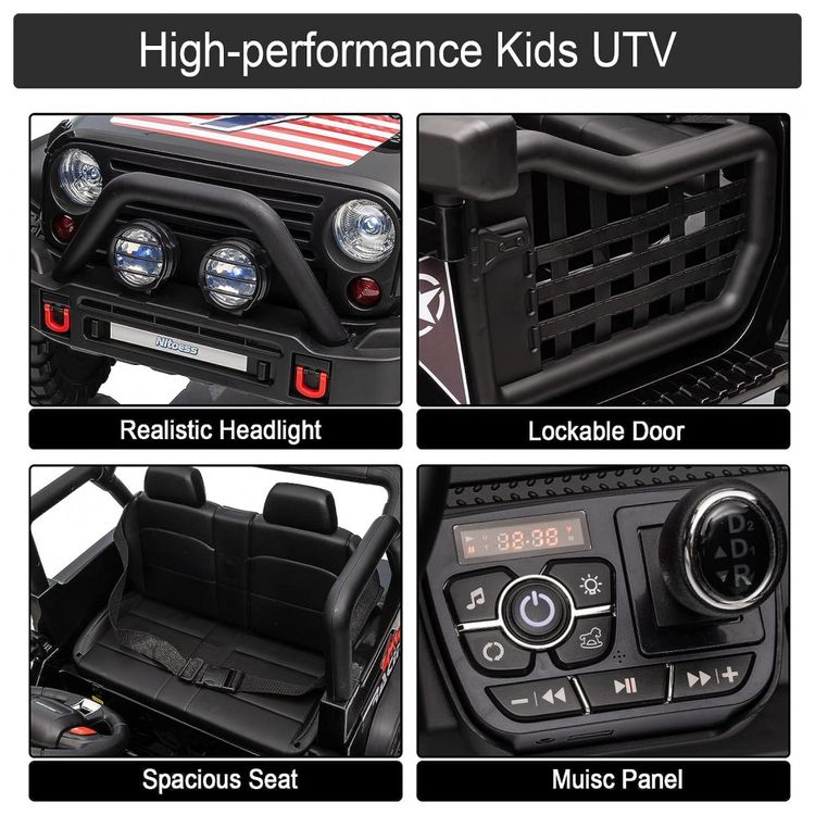 Carro-Eletrico-Infantil-a-Bateria-12V-2-Assentos-com-3-foto-3