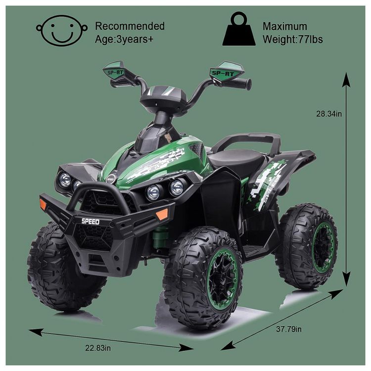 Quadriciclo-Eletrico-Infantil-a-Bateria-12V-com-Farois-LED-foto-1