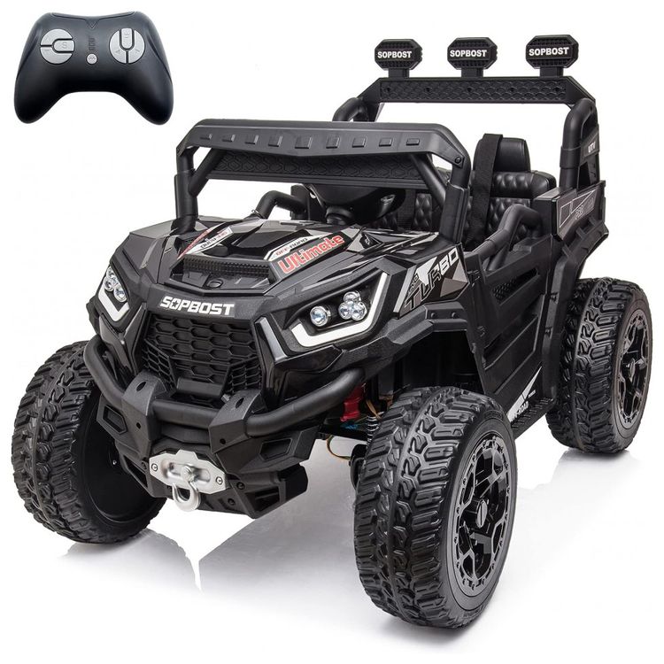 Carro-Eletrico-Infantil-sopbost-a-Bateria-12V-2-Assentos-com-foto-0