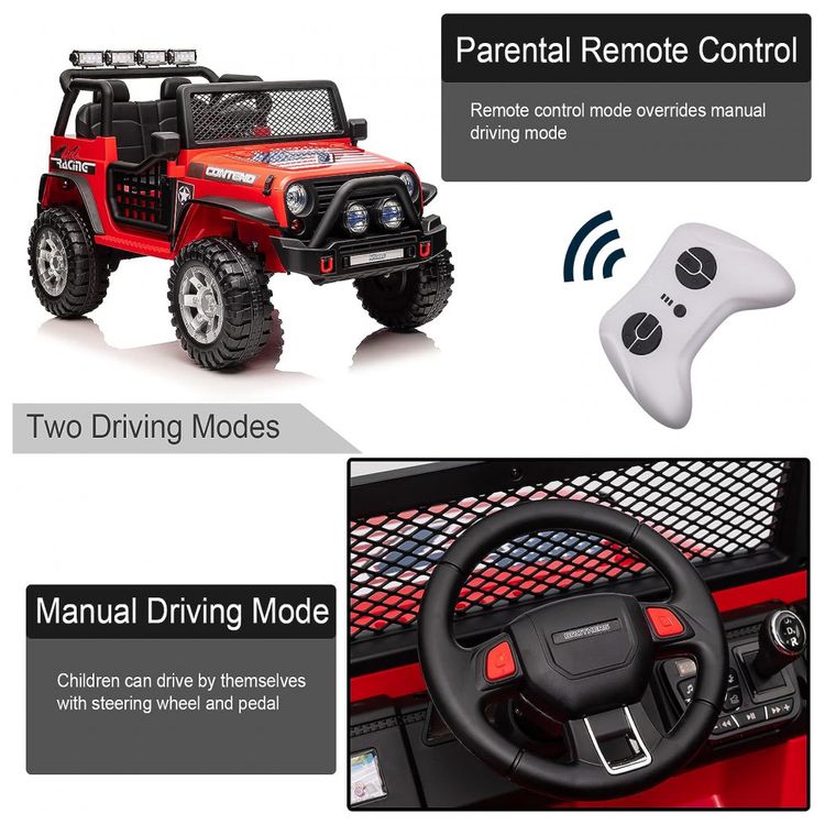 Carro-Eletrico-Infantil-a-Bateria-12V-2-Assentos-com-3-foto-2