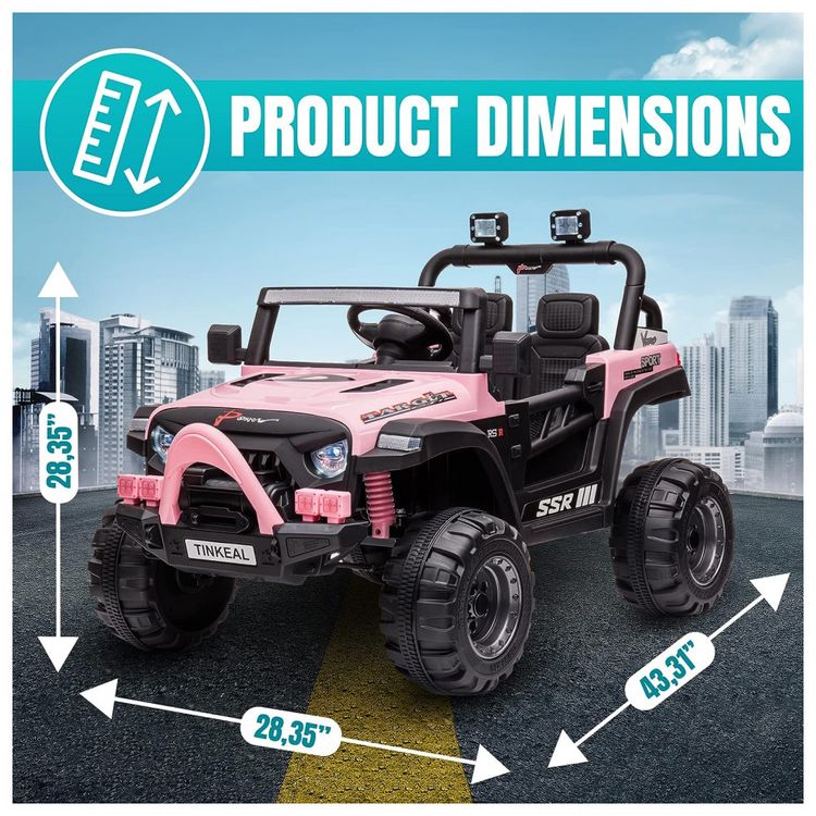 Carro-Eletrico-Infantil-Tinkeal-a-Bateria-12V-2-Assentos-com-foto-2