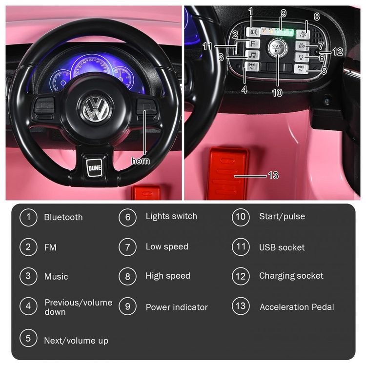Carro-Eletrico-Infantil-a-Bateria-12V-2-Assentos-com-3-foto-3