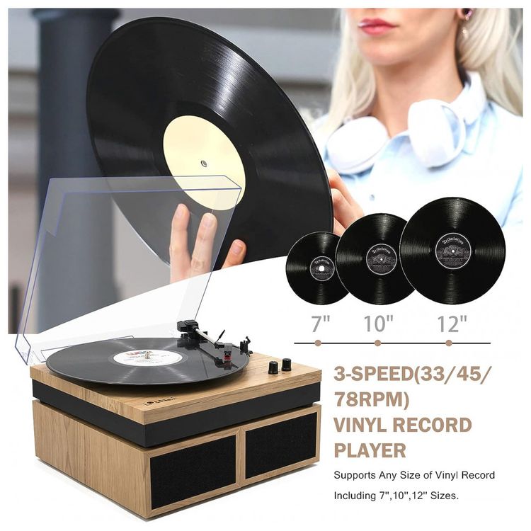Vitrola-Toca-Discos-Retro-com-3-Velocidades-Bluetooth-e-foto-1