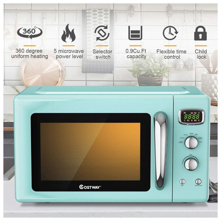 Micro-Ondas-Retro-de-Bancada-com-5-Configuracoes-900W-110v-foto-1