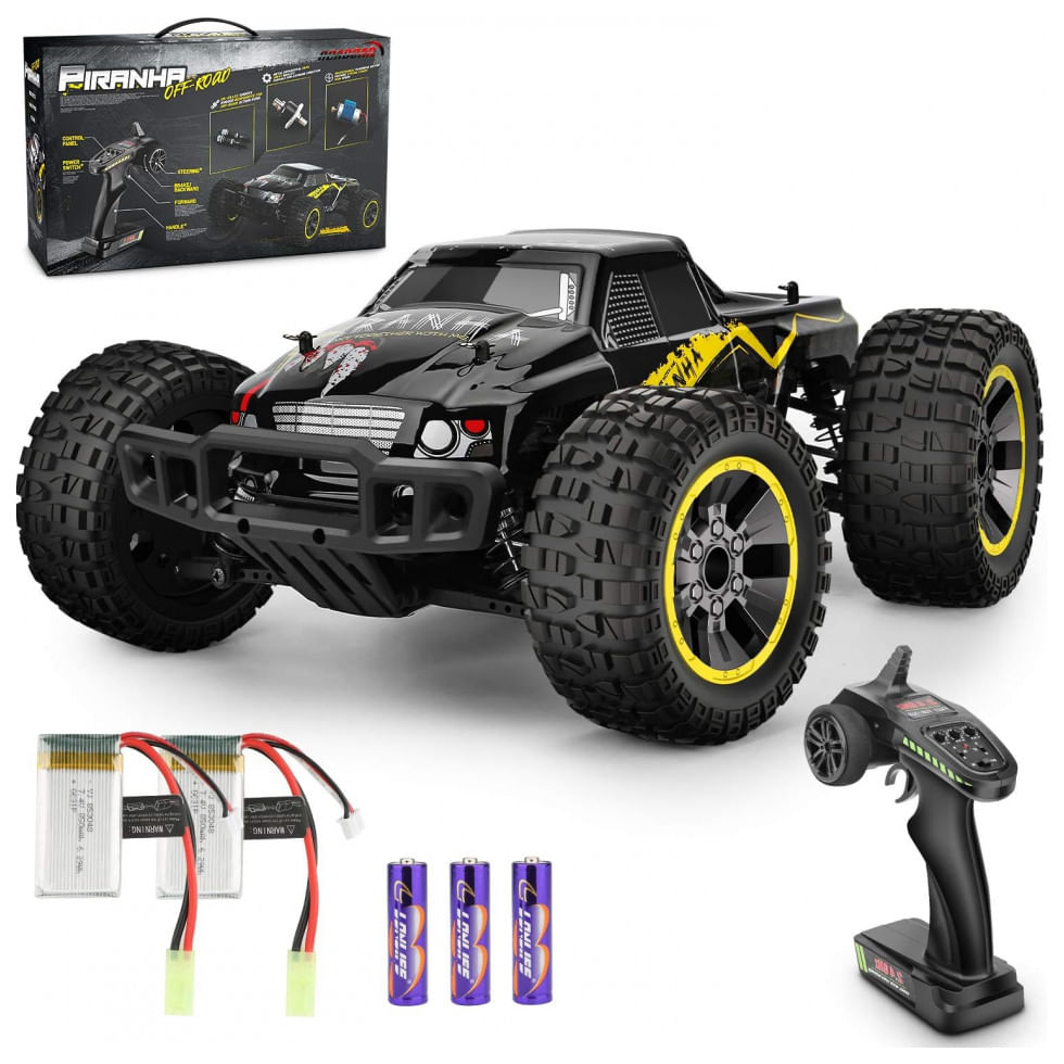 Carrinho de Controle Remoto Escala 118, Off Road, RCABCAR, Vermelho