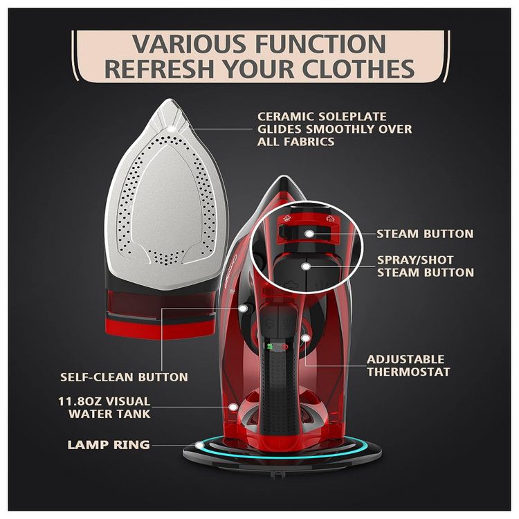 Ferro-de-Passar-a-Vapor-sem-Fio-com-Base-de-Ceramica-1500W-foto-2