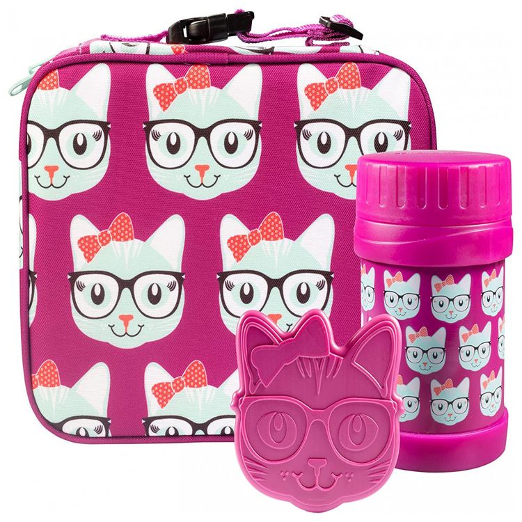 Kit-Lancheira-Infantil-Gatinha-com-Isolamento-Duplo-foto-0