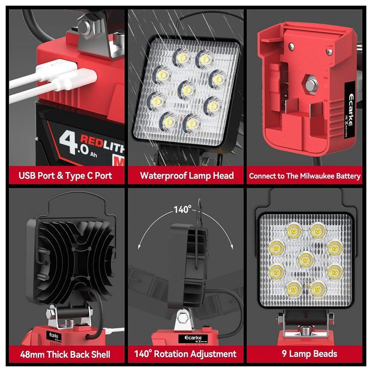 Luz-de-trabalho-LED-27W-2400LM-Alimentada-por-Bateria-18V-foto-2