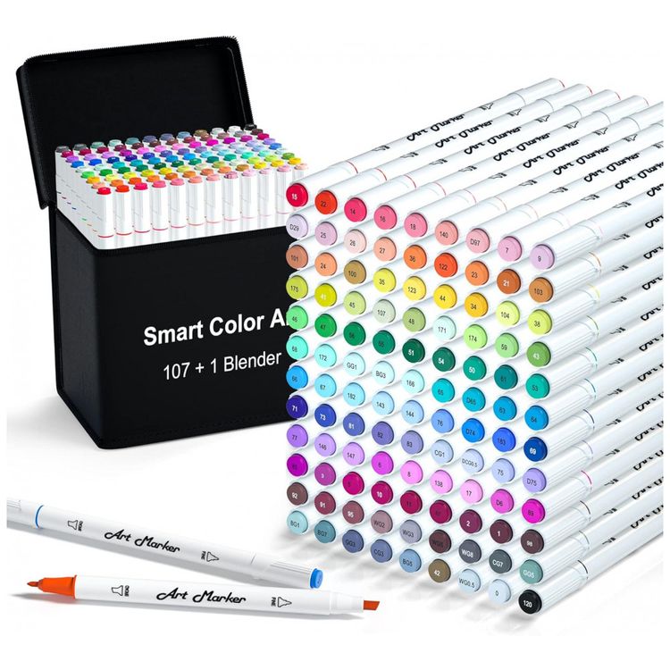 Conjunto-de-Canetas-Artisticas-109-Cores-de-Ponta-Dupla-a-foto-0