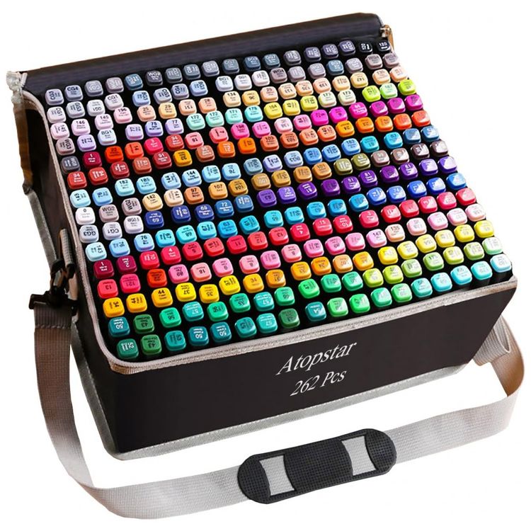 Conjunto-de-Canetas-Artisticas-262-Cores-de-Ponta-Dupla-com-foto-0