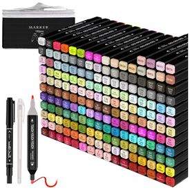 Conjunto-de-Canetas-Artisticas-182-cores-com-Ponta-Dupla-e-a-foto-0