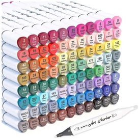 Conjunto-de-Canetas-Artisticas-88-Cores-com-Estojo-Perfeito-foto-0