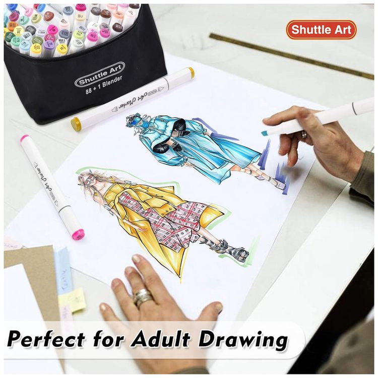 Conjunto-de-Canetas-Artisticas-88-Cores-com-Estojo-Perfeito-foto-4