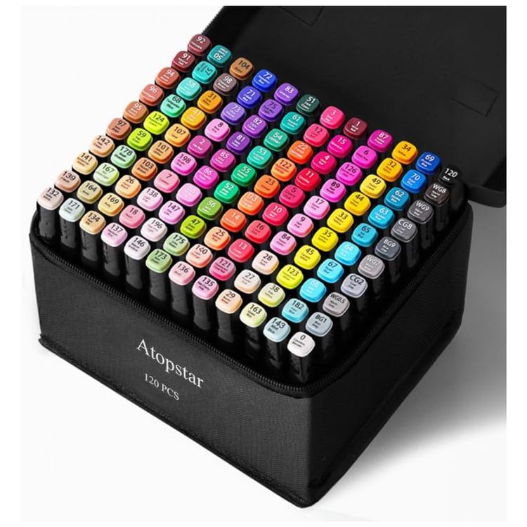 Conjunto-de-Canetas-Artisticas-120-Cores-de-Ponta-Dupla-com-foto-0