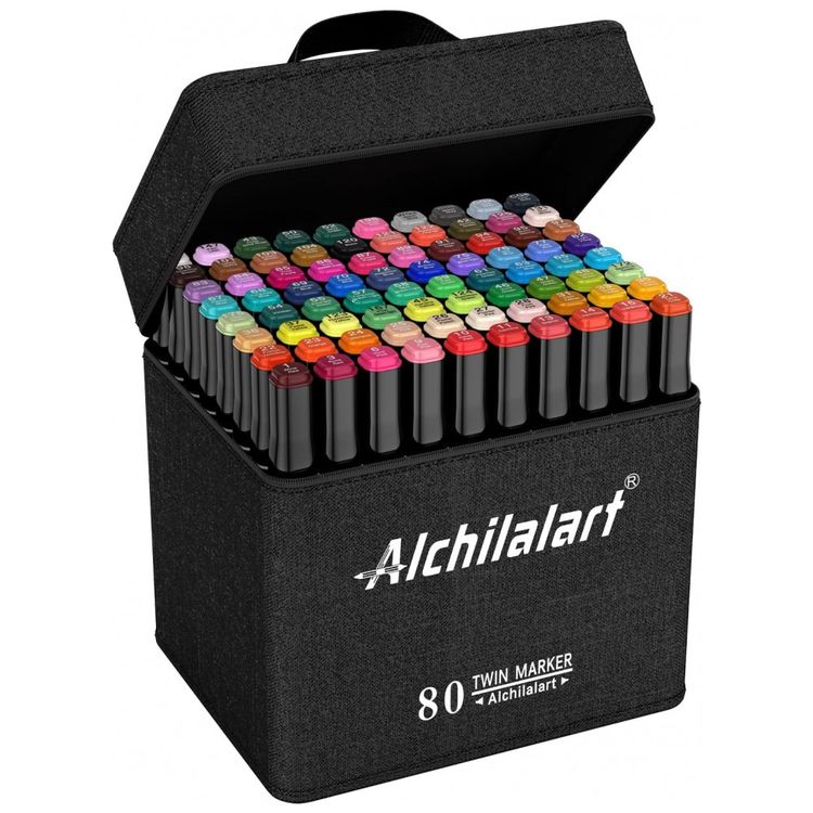 Conjunto-de-Canetas-Artisticas-80-Cores-de-Ponta-Dupla-para-foto-0