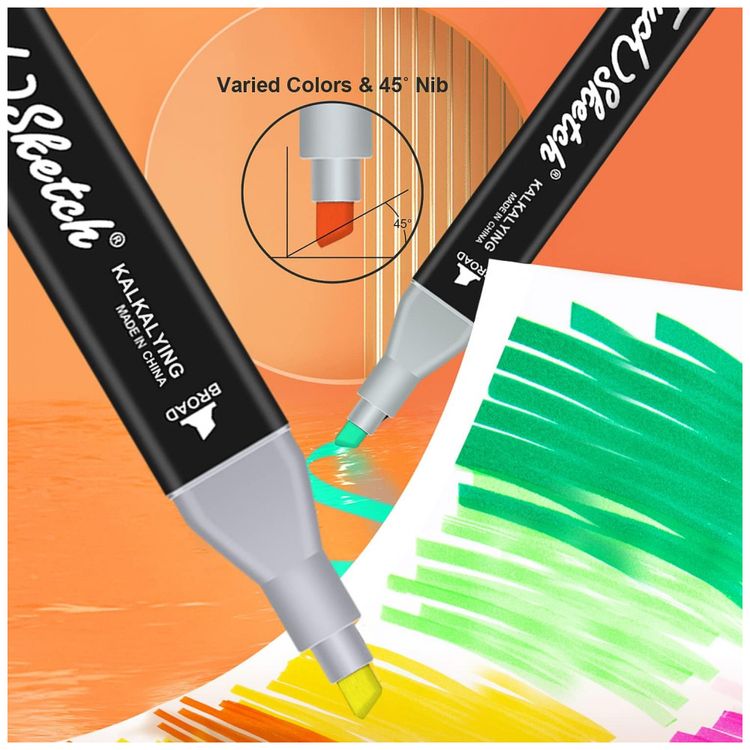 Conjunto-de-Canetas-Artisticas-80-cores-com-Ponta-Dupla-e-a-foto-4
