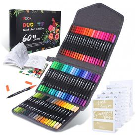Conjunto-de-Canetas-Artisticas-60-Cores-com-Ponta-de-Pincel-foto-0