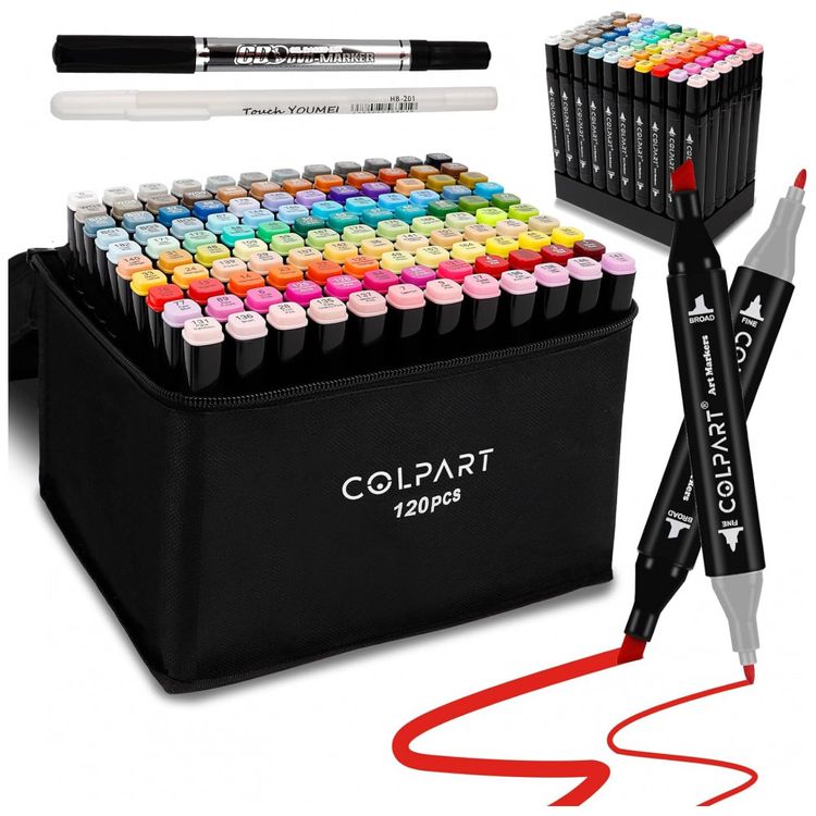 Conjunto-de-Canetas-Artisticas-120-Cores-com-Suporte-para-foto-0