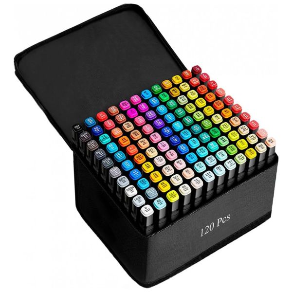 Conjunto-de-Canetas-Artisticas-120-Cores-a-Base-de-Alcool-e-foto-0