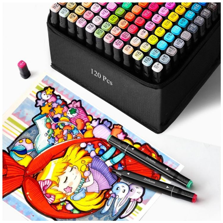 Conjunto-de-Canetas-Artisticas-120-Cores-a-Base-de-Alcool-e-foto-3