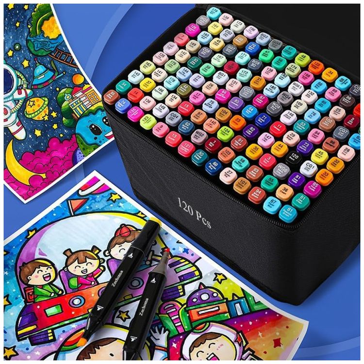 Conjunto-de-Canetas-Artisticas-120-Cores-a-Base-de-Alcool-e-foto-5