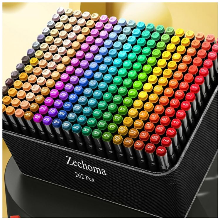 Conjunto-de-Canetas-Artisticas-262-Cores-a-Base-de-Alcool-e-foto-2