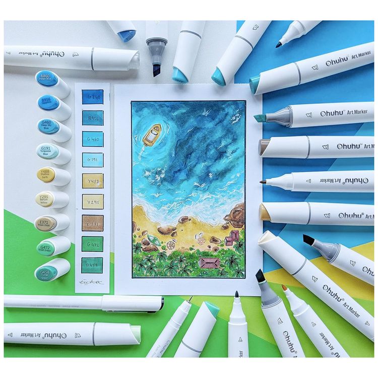 Conjunto-de-Canetas-Artisticas-60-Cores-de-Ponta-Dupla-com-foto-9