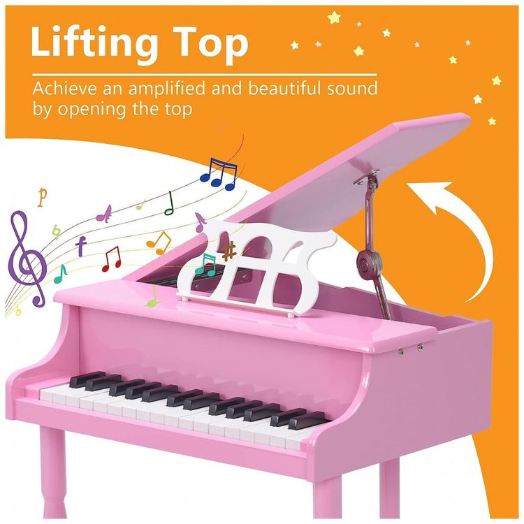 Piano-de-Cauda-Infantil-com-30-Teclas-Suporte-para-foto-2