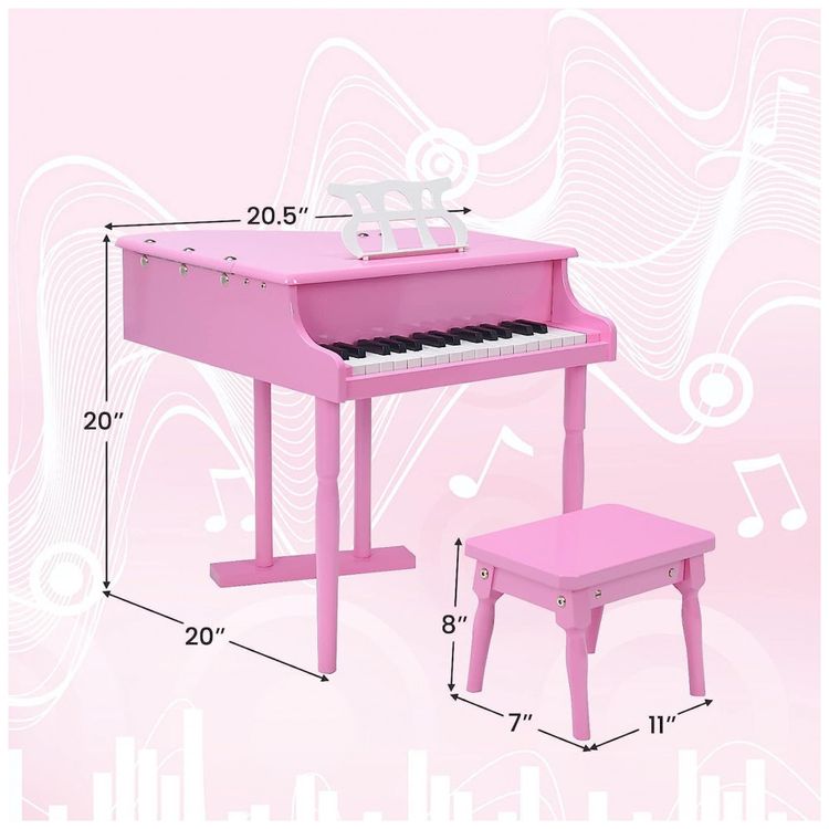 Piano-de-Cauda-Infantil-com-30-Teclas-Suporte-para-foto-5