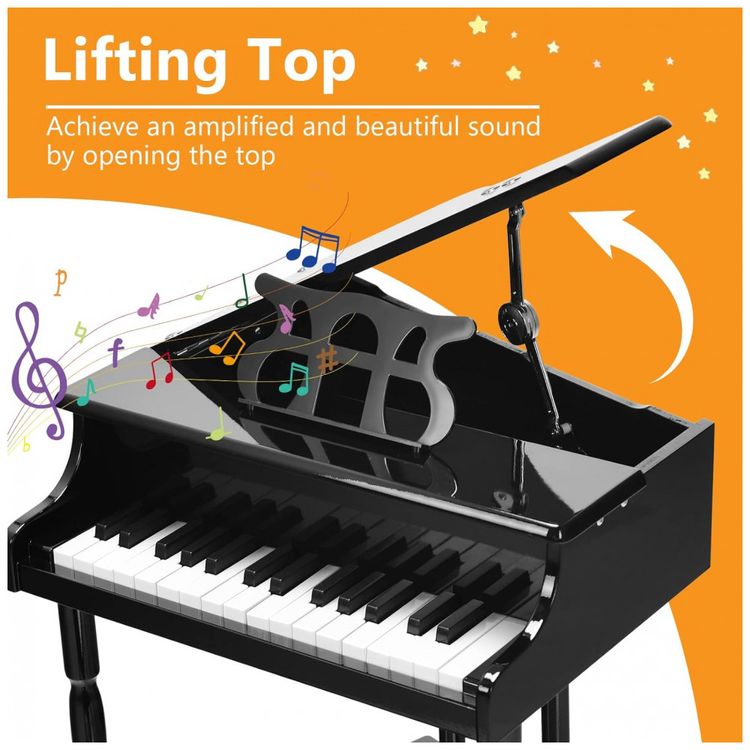 Piano-de-Cauda-Infantil-com-30-Teclas-Suporte-para-foto-1
