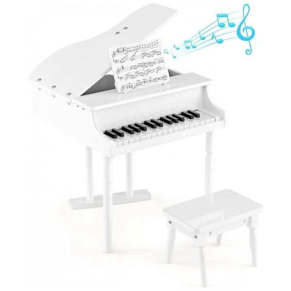 Piano-Classico-Infantil-de-Cauda-e-3-Pernas-com-30-Teclas-e-foto-0